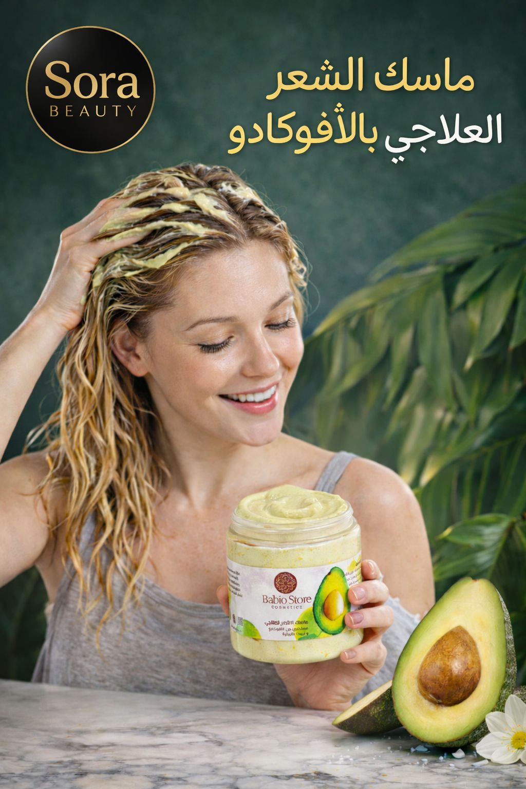 ماسك خلاصة الافوكادو للشعر